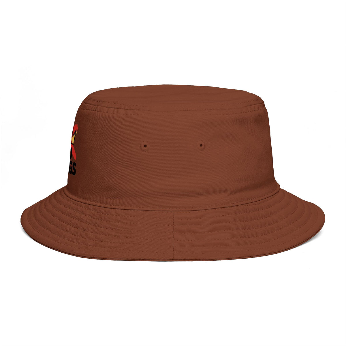No Kings Bucket Hat — Rebellious Crown Graphic Cotton Bucket Hat Hats Printify