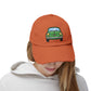Distressed Cap — Retro Green Car Graphic Hat Hats Printify