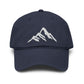 Washed Mountain Embroidered Baseball Cap Hats Printify One size Navy