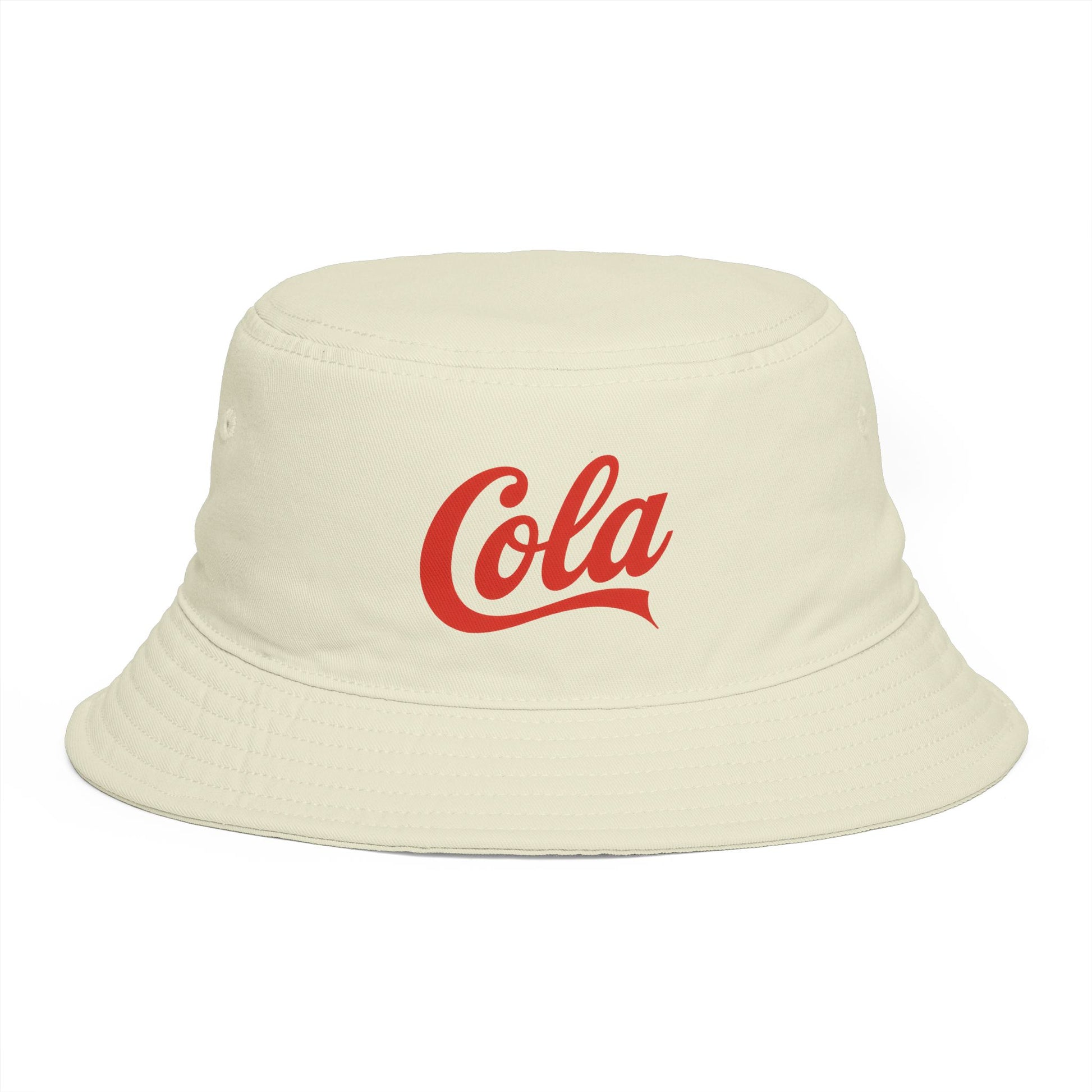 Cola Logo Brown Bucket Hat – Retro Soda-Inspired Summer Hat Hats Printify