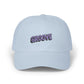 Groove Embroidered Dad Cap – Retro Purple 90s Vibe Adjustable Hat Hats Printify Light Blue One size