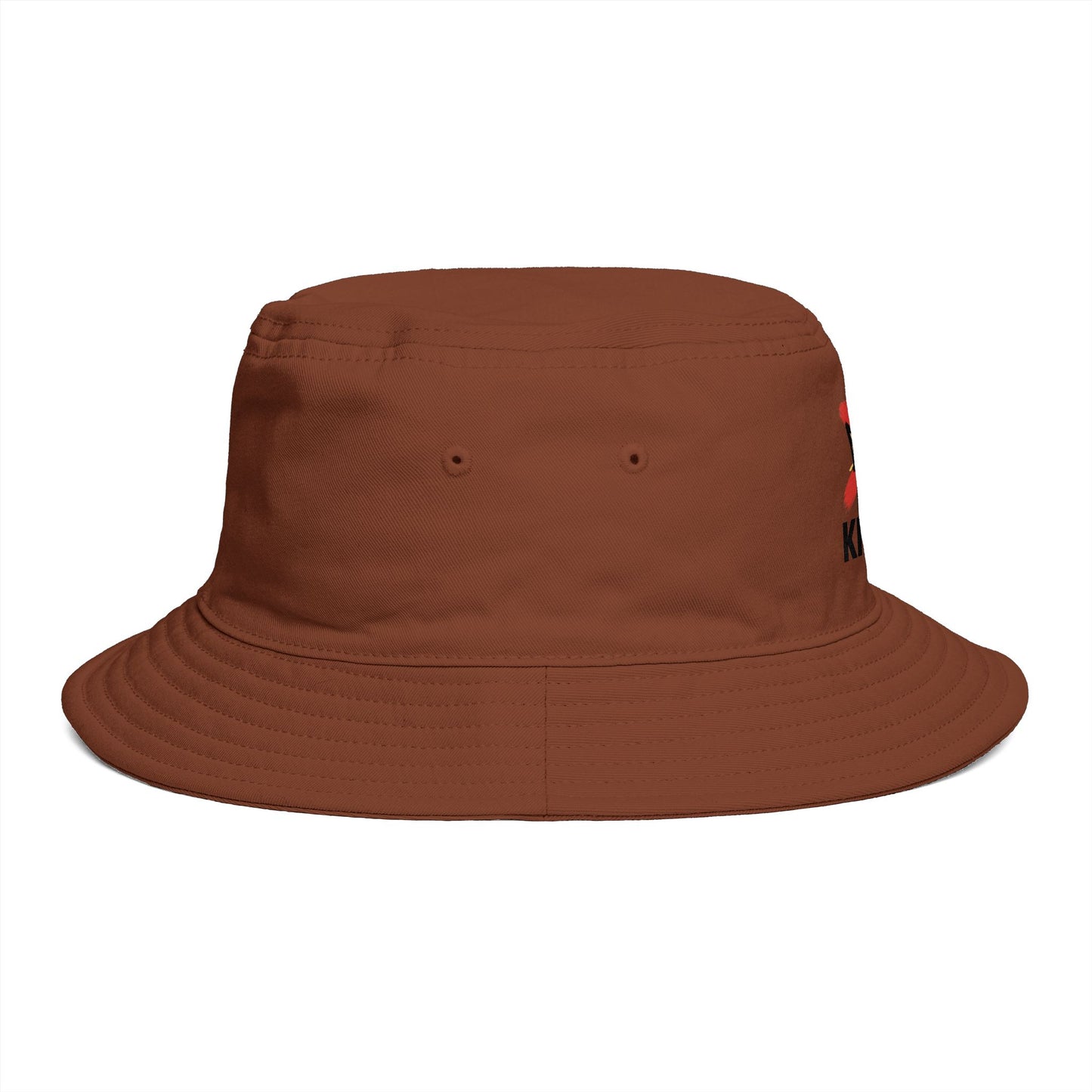 No Kings Bucket Hat — Rebellious Crown Graphic Cotton Bucket Hat Hats Printify