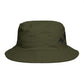 Drunk Arched Brown Bucket Hat – Retro Party & Festival Headwear
