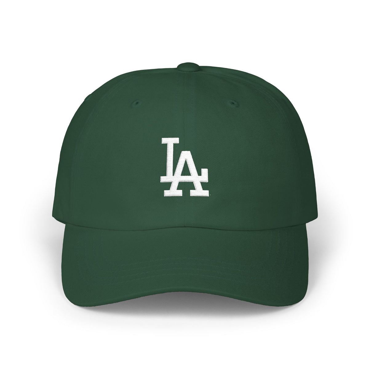 LA Distressed Logo Dad Cap — Vintage Baseball Hat Hats Printify Spruce One size