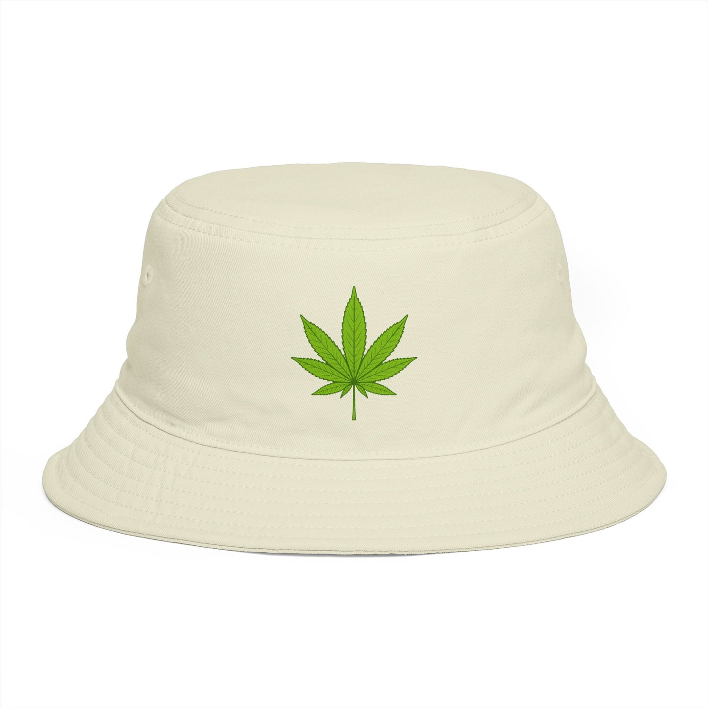Cannabis Leaf Bucket Hat — Brown Marijuana Graphic Sun Hat Hats Printify