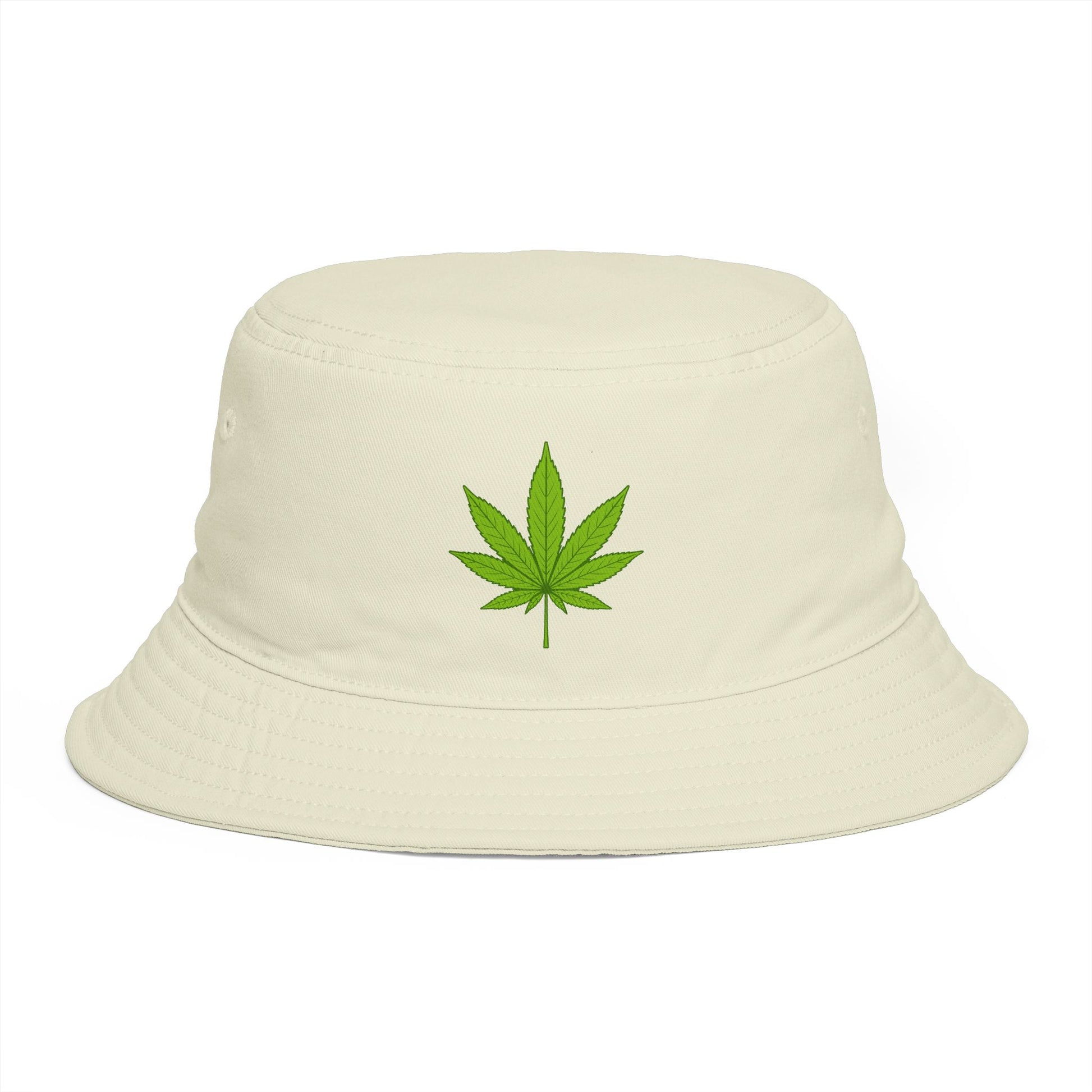 Cannabis Leaf Bucket Hat — Brown Marijuana Graphic Sun Hat Hats Printify