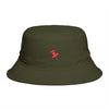 Red Pushpin Embroidered Bucket Hat - Minimal Casual Sun Hat Hats Printify One size Army