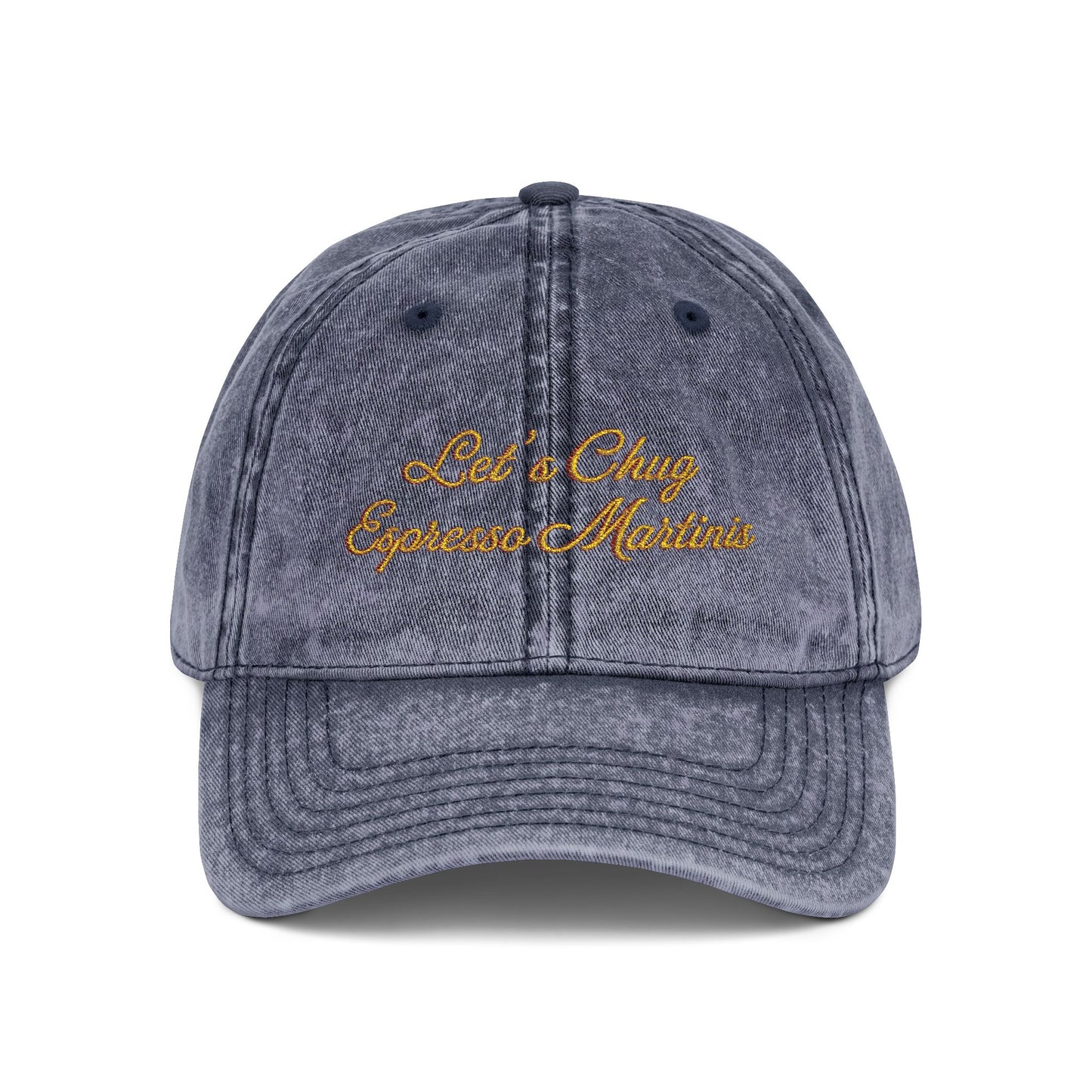 Vintage Embroidered Cap – 'Let’s Cling Espresso Machine' Retro Baseball Hat