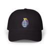Grenade Embroidered Dad Cap — Military Inspired Retro Patch Hat Hats Printify Black One size