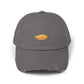 Distressed Black Cap with Golden Leaf Embroidery — Casual Fall Baseball Hat Hats Printify Nickel One size