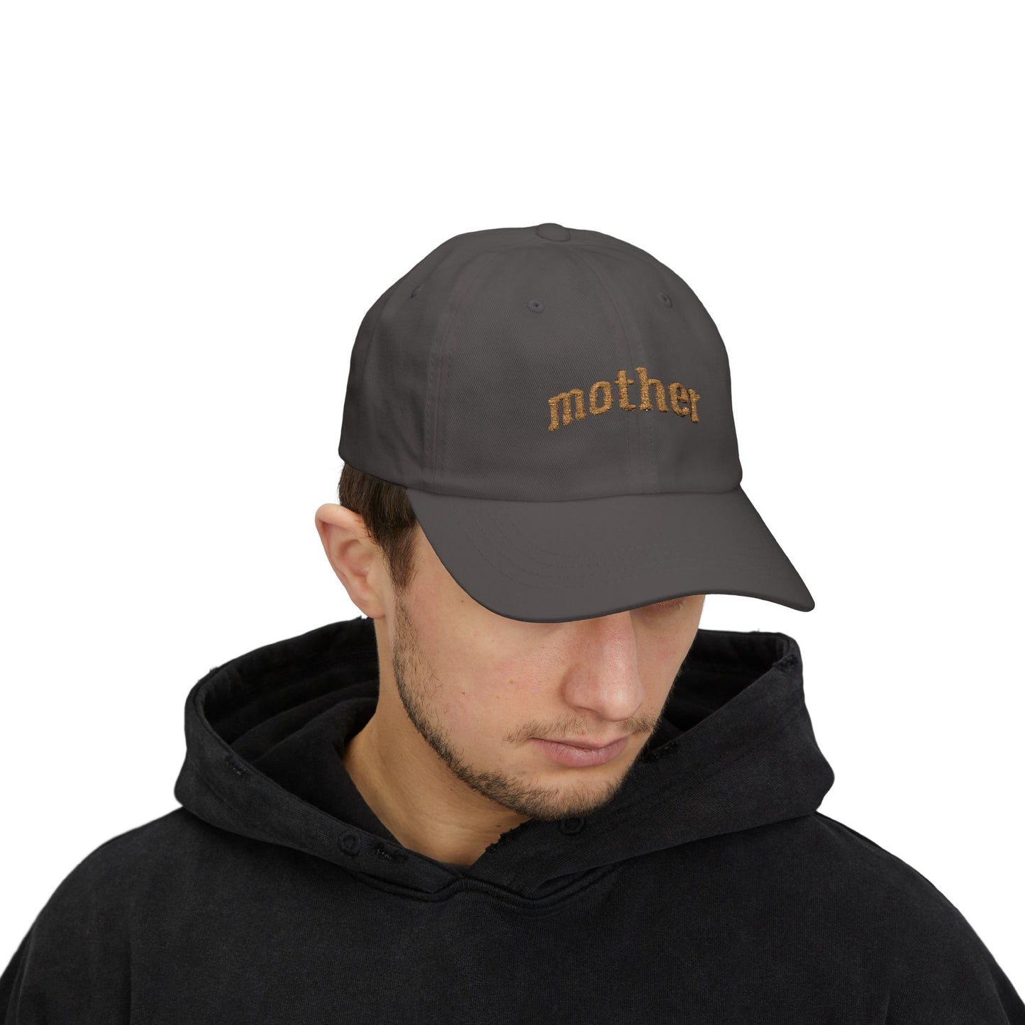 Mother Embroidered Dad Cap — Casual White Baseball Hat for Moms, Mother's Day Gift