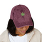 Vintage Embroidered Weed Leaf Cap Hats Printify