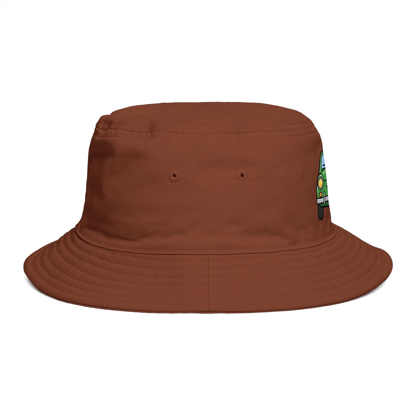 Bucket Hat — Retro Green Car Embroidered Bucket Hat Hats Printify