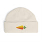 Embroidered Carrot Cuff Beanie Hats Printify One size Ecru