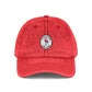 Vintage Embroidered Flamingo Cap — Washed Red Baseball Hat Hats Printify One size Red