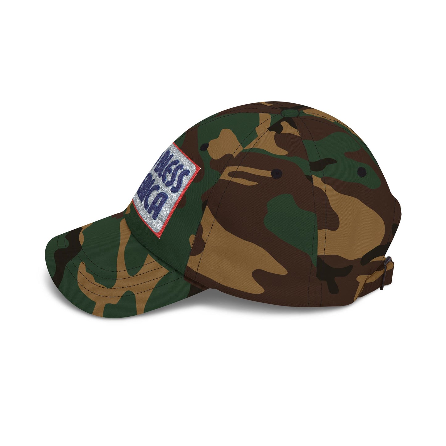 God Bless America Dad Cap — Patriotic Embroidered Baseball Hat