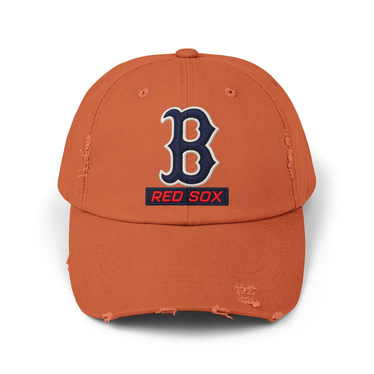 Boston Red Sox Distressed Baseball Cap Hats Printify Burnt Orange One size