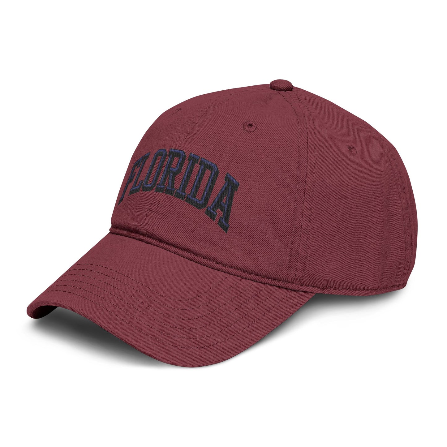 Florida Embroidered Washed Baseball Cap