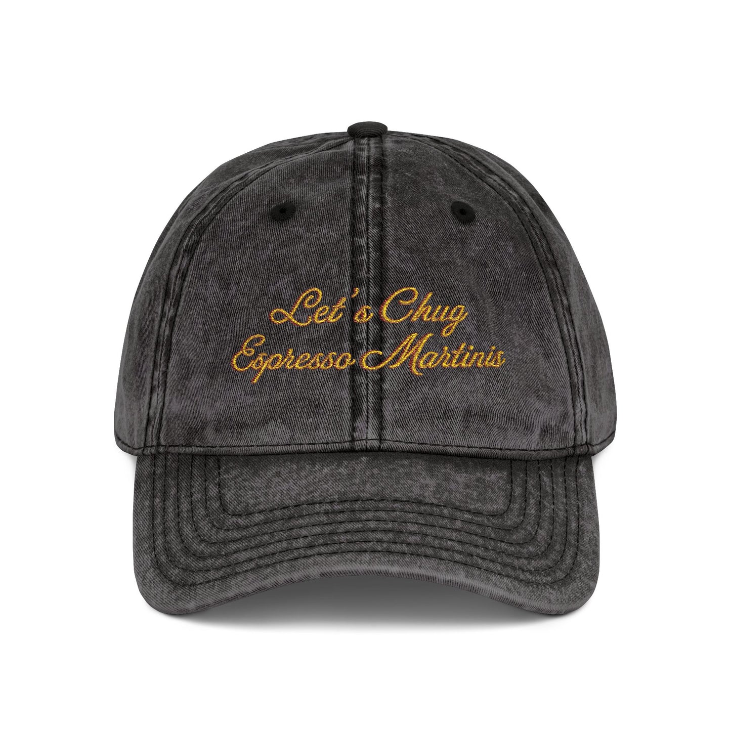 Vintage Embroidered Cap – 'Let’s Cling Espresso Machine' Retro Baseball Hat