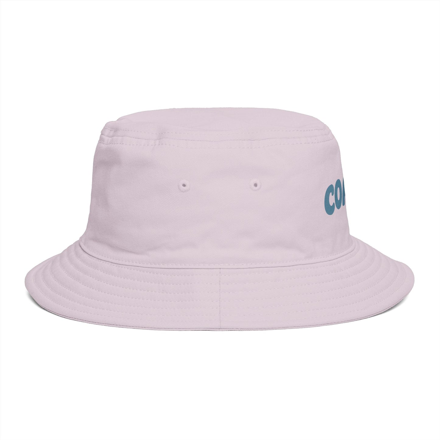 Coastal Bucket Hat — Brown Beach Sun Hat with 'COASTAL' Retro Text