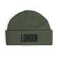 London Cuff Beanie – Embroidered City Knit Hat Hats Printify One size Cypress