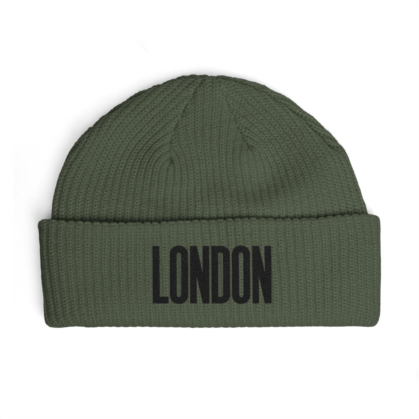 London Cuff Beanie – Embroidered City Knit Hat Hats Printify One size Cypress