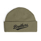 Brothers Cuff Beanie — Embroidered Knit Hat for Siblings & Crew