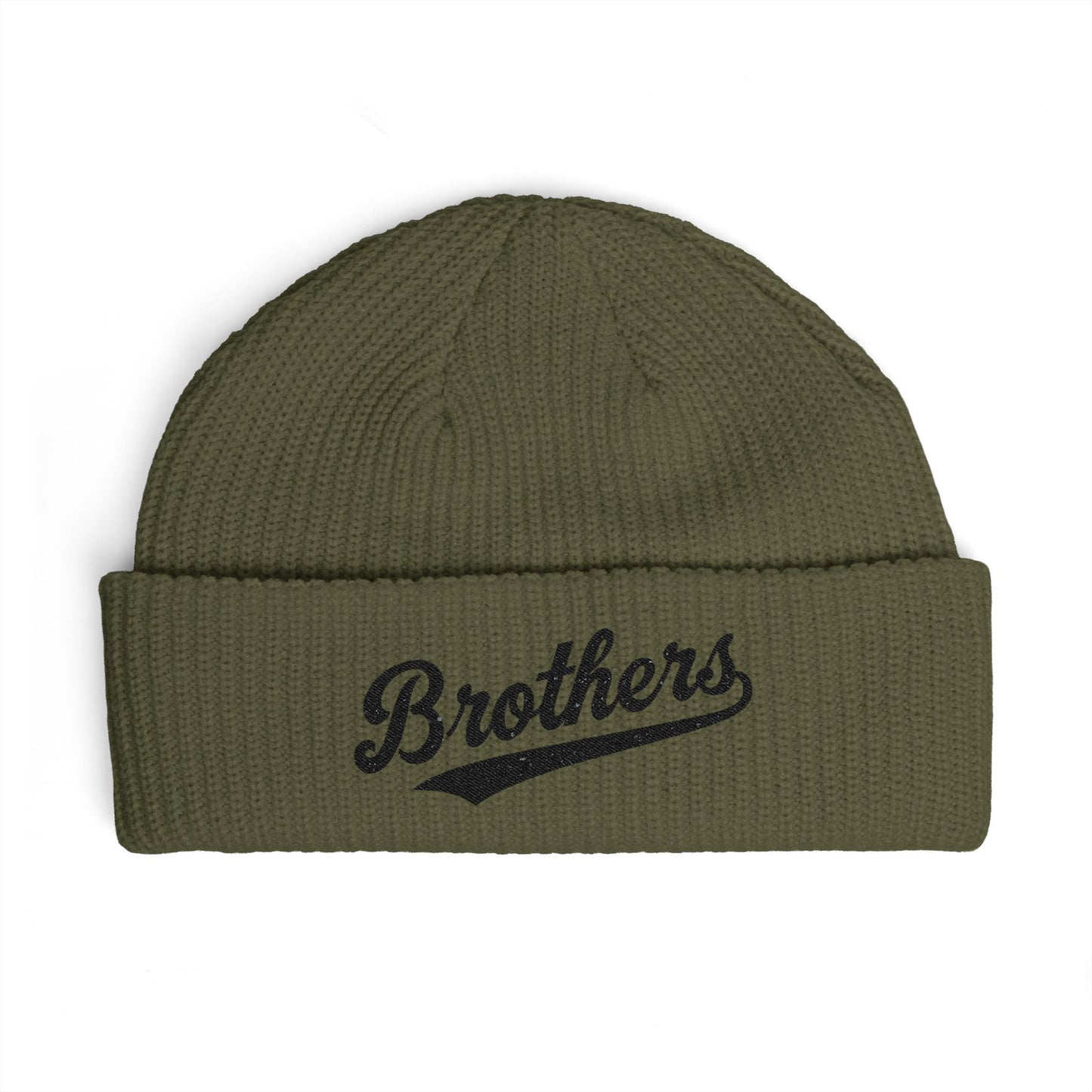 Brothers Cuff Beanie — Embroidered Knit Hat for Siblings & Crew