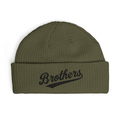 Brothers Cuff Beanie — Embroidered Knit Hat for Siblings & Crew