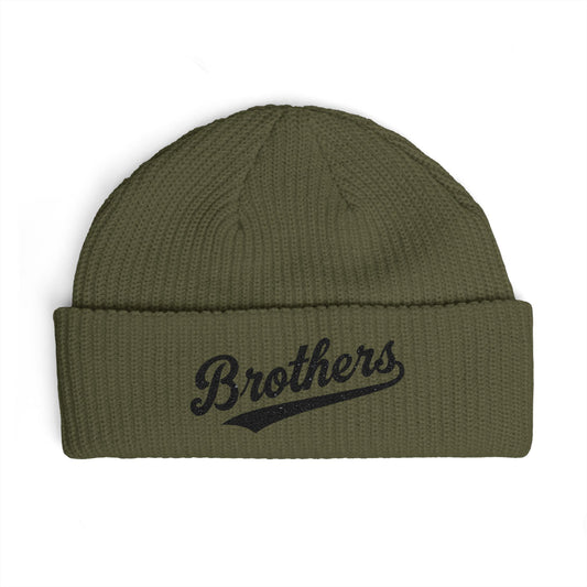 Brothers Cuff Beanie — Embroidered Knit Hat for Siblings & Crew Hats Printify One size Army
