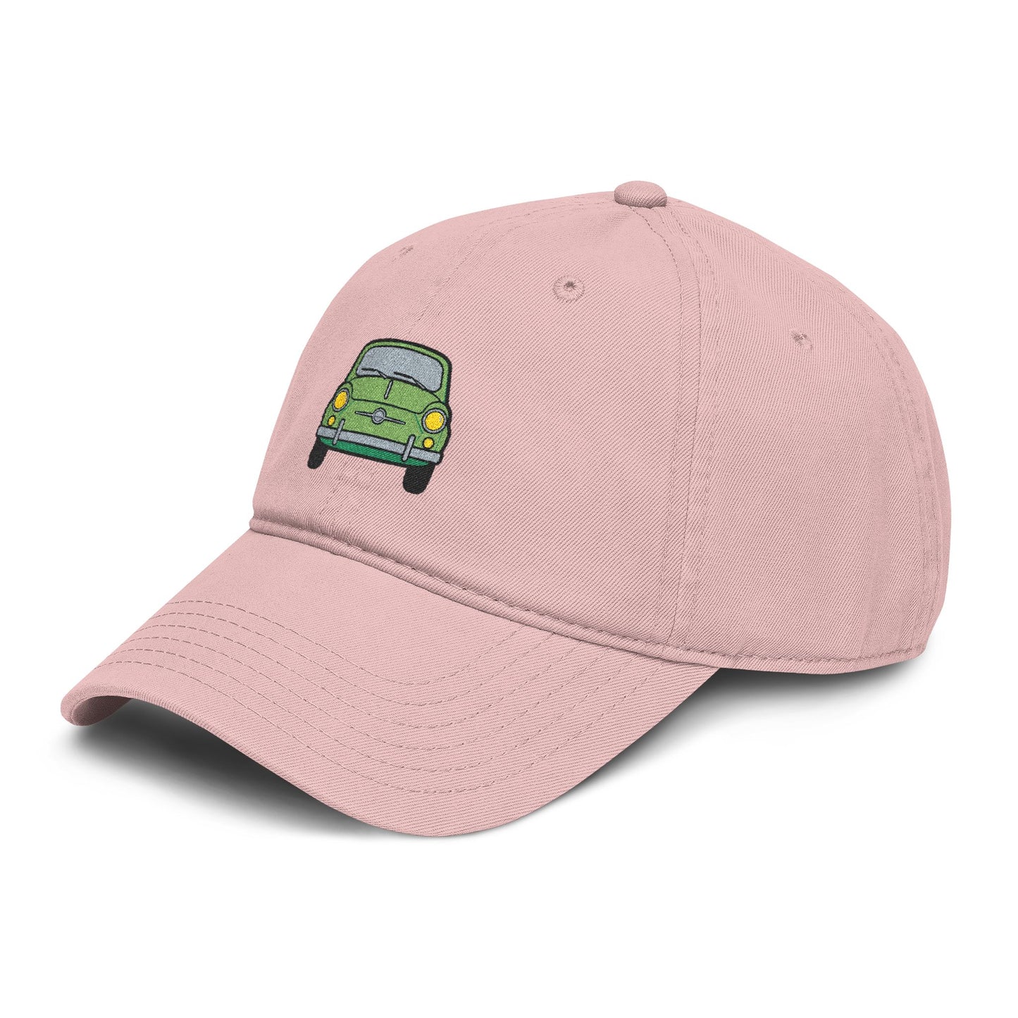 Vintage Green Car Embroidered Baseball Cap — Washed Cotton Dad Hat