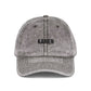 Embroidered 'KAREN' Vintage Baseball Cap - Distressed Red Dad Hat Hats Printify One size Charcoal Grey