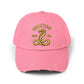 Distressed Brixton Cobra Cap — Vintage Embroidered Snake Hat Hats Printify True Pink One size