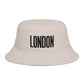 London Embroidered Bucket Hat — Minimal City Travel Sun Hat Hats Printify One size Bone