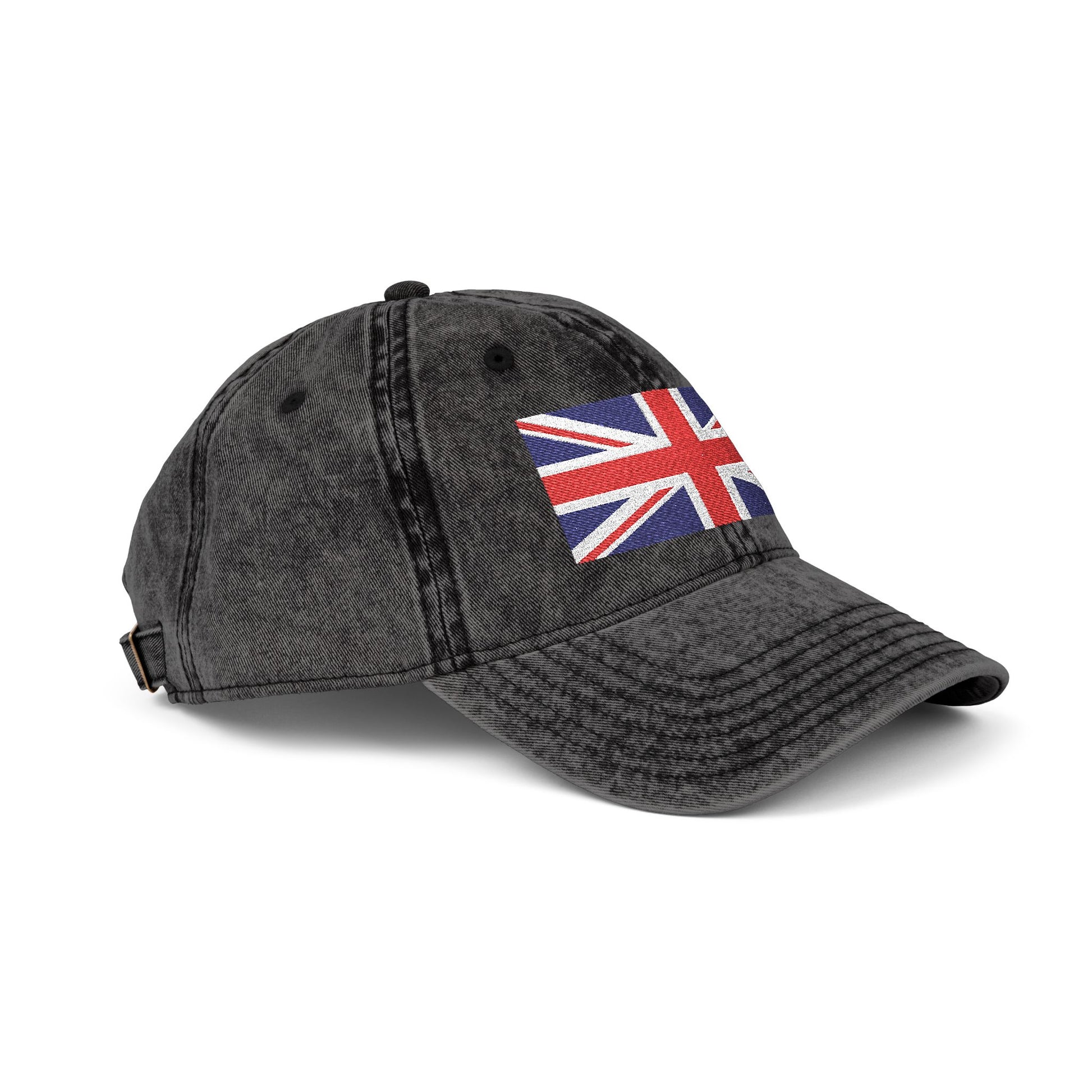 Vintage Union Jack Embroidered Cap Hats Printify