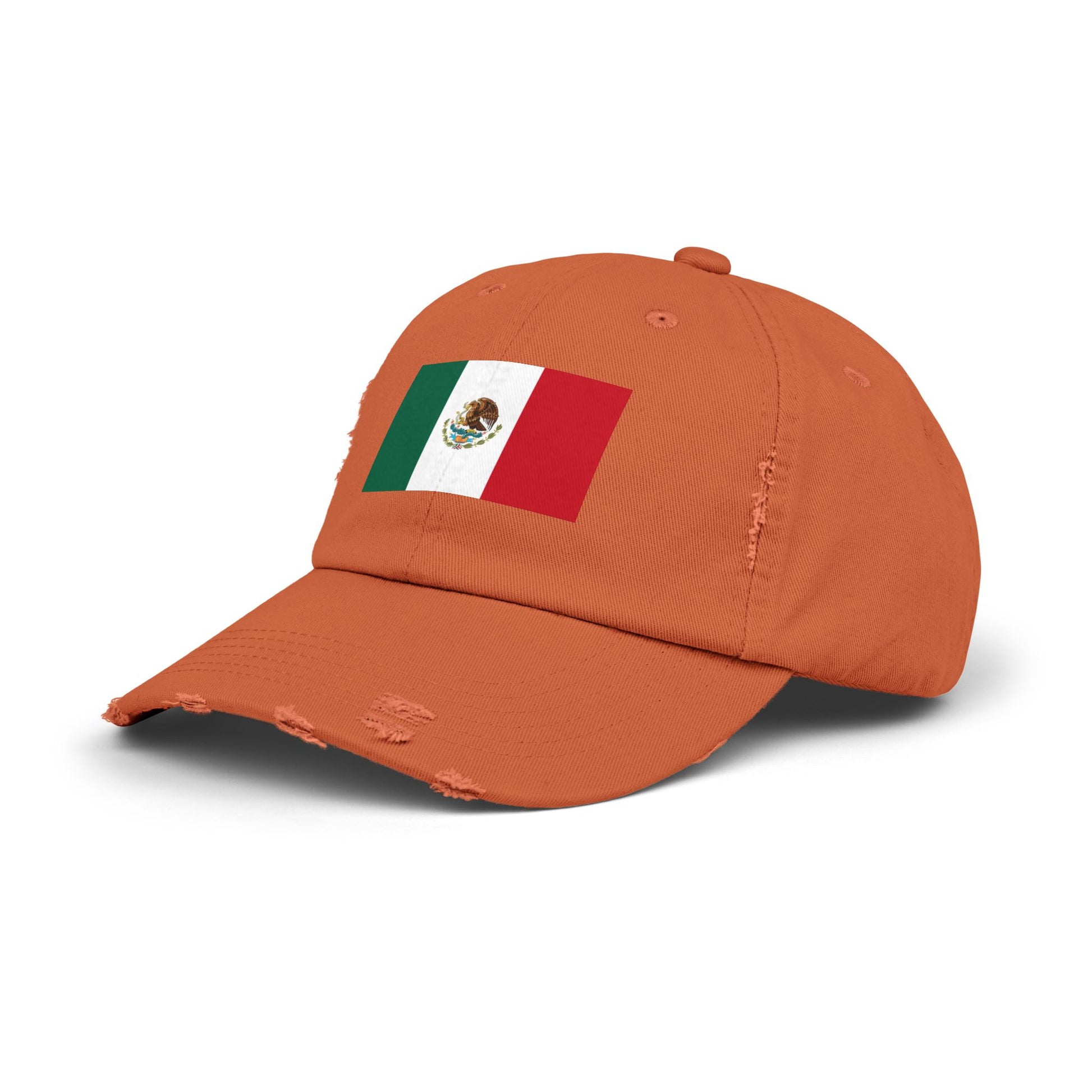 Mexico Flag Distressed Cap — Vintage Mexican Flag Dad Hat Hats Printify