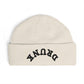 Cuff Beanie — 'DRUNK' Embroidered Cuffed Knit Hat (Streetwear Winter Beanie)