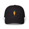 Carrot Embroidered Dad Cap — Minimal Vegetable Baseball Hat Hats Printify Black One size