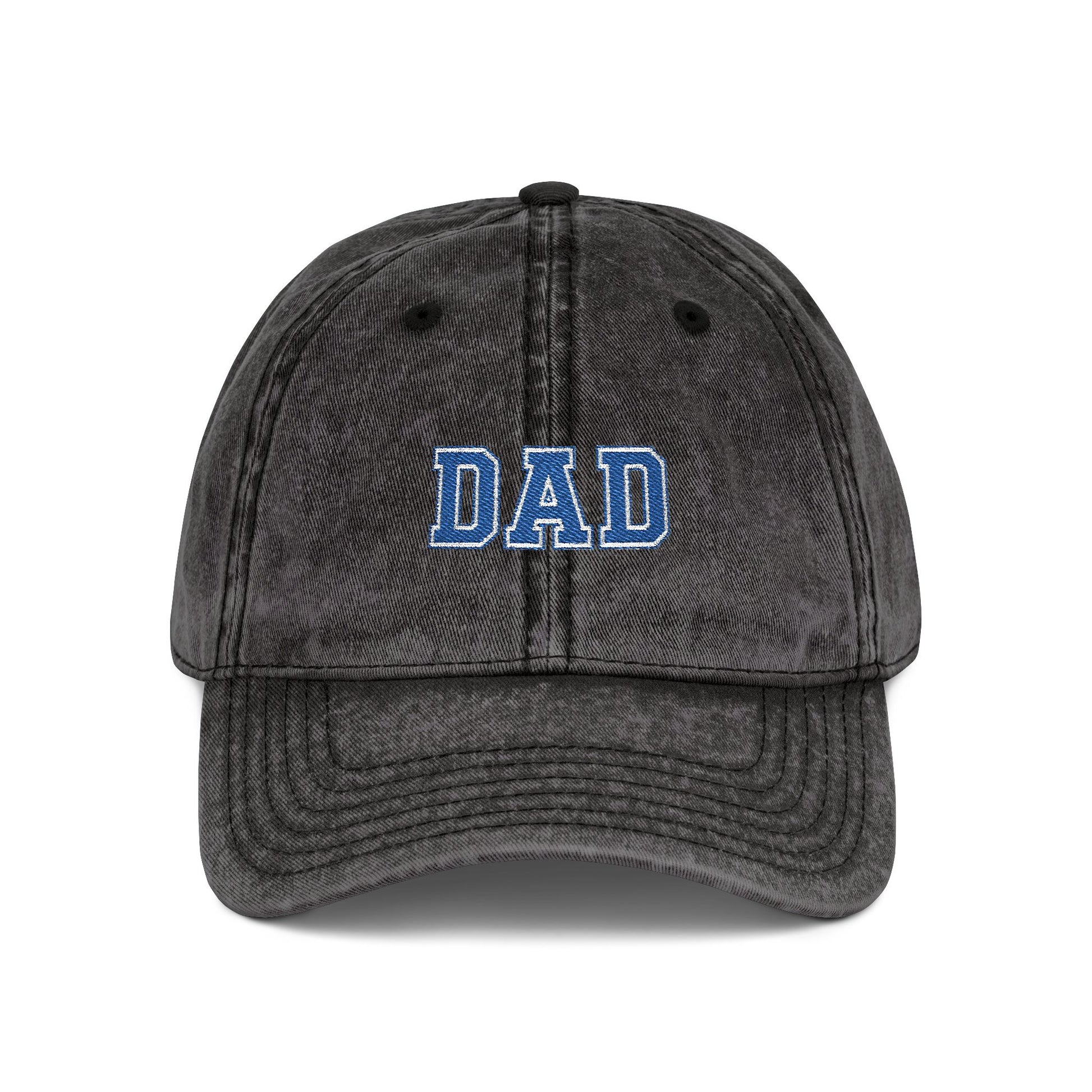 Dad Embroidered Vintage Cap — Washed Red Baseball Hat for Father’s Day Hats Printify One size Black