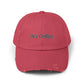 He's Goin' Distressed Dad Hat — Vintage Black Embroidered Cap