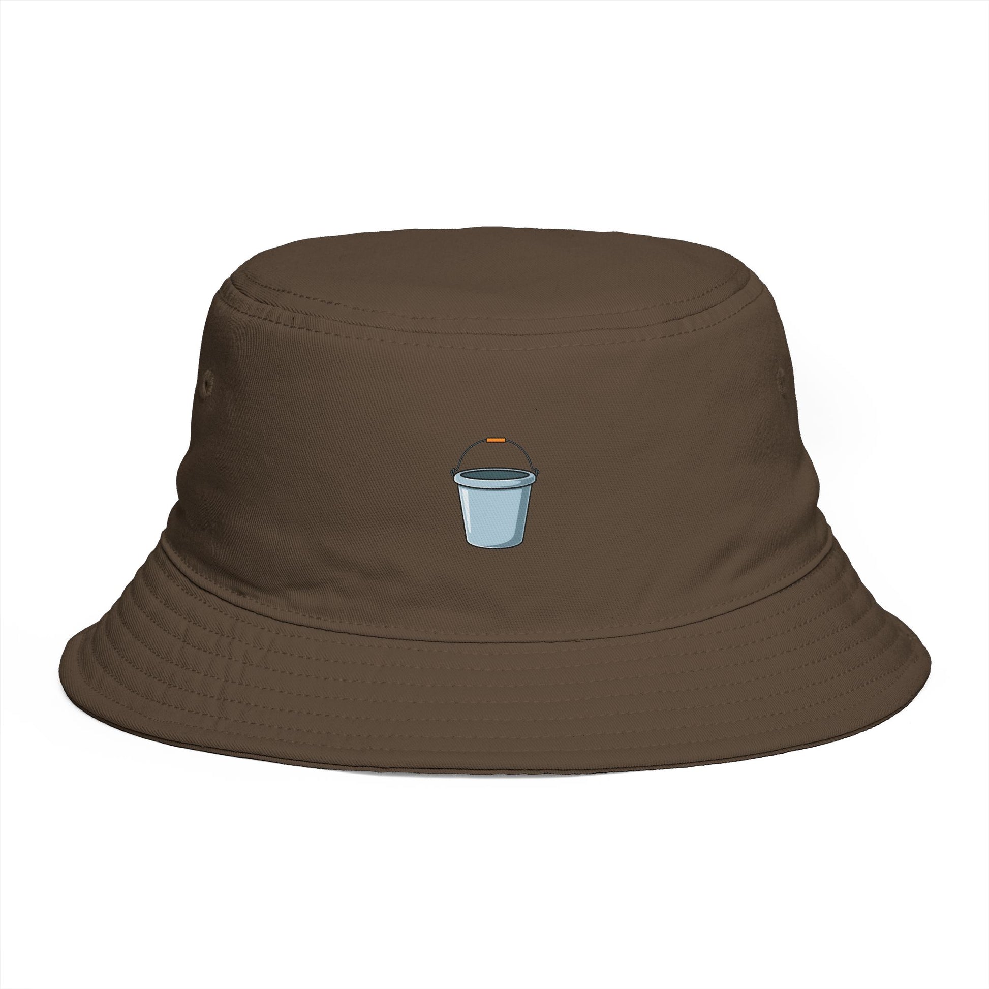 Coffee Cup Bucket Hat — Embroidered Mini Latte Graphic Hats Printify One size Walnut