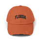 Distressed 'Florida' Baseball Cap — Vintage Black Dad Hat Hats Printify Burnt Orange One size