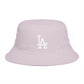 Brown LA Logo Bucket Hat — Casual Streetwear Sun Hat Hats Printify One size Orchid
