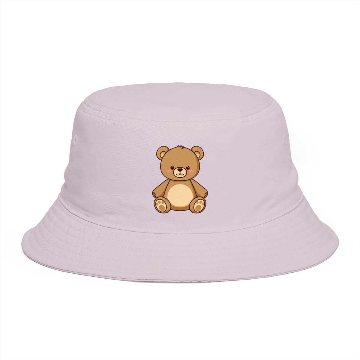 Teddy Bear Bucket Hat — Cute Brown Plush Toy Graphic Sun Hat Hats Printify One size Orchid