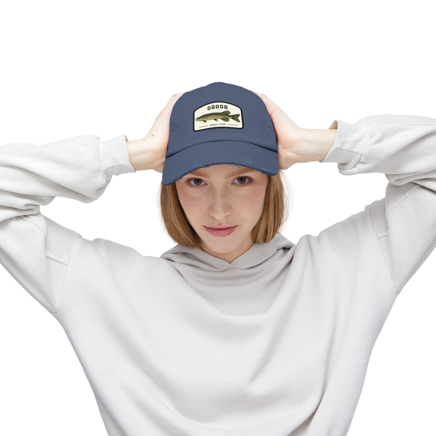Fishing Hat – 'Gädda' Pike Patch Distressed Cap