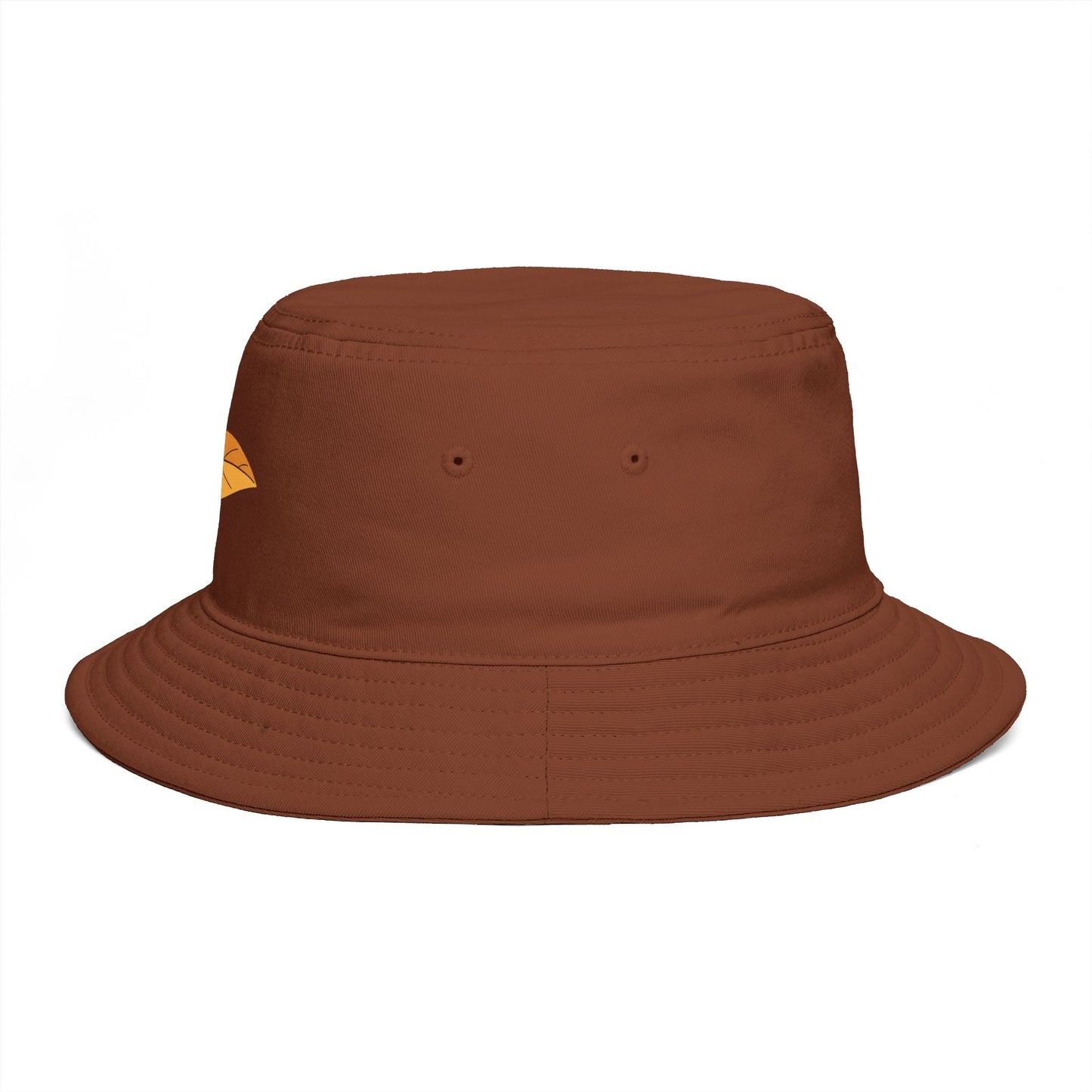 Autumn Leaf Bucket Hat — Brown Fall Outdoor Sun Hat