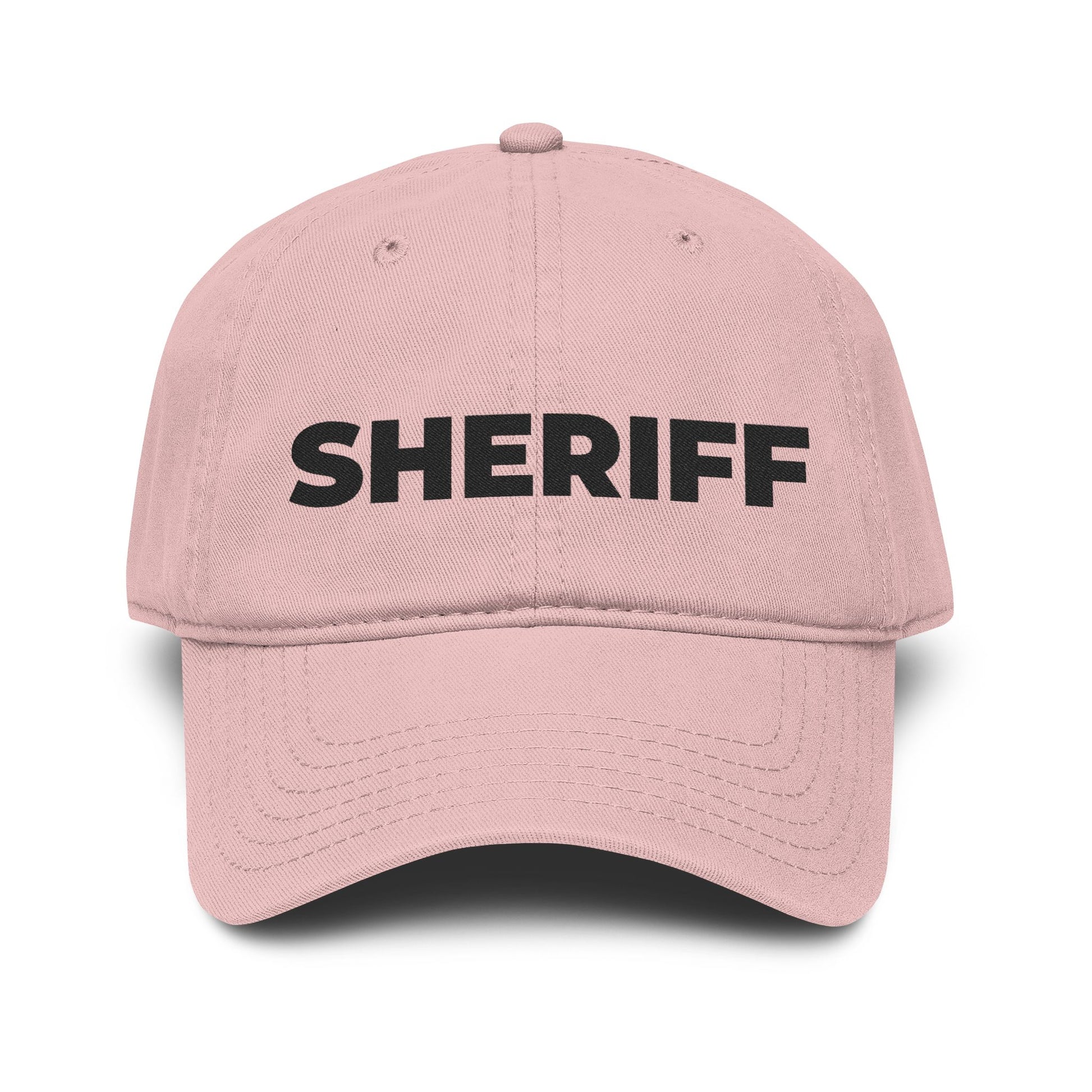 Sheriff Floral Embroidered Baseball Cap Hats Printify One size Dusty Rose