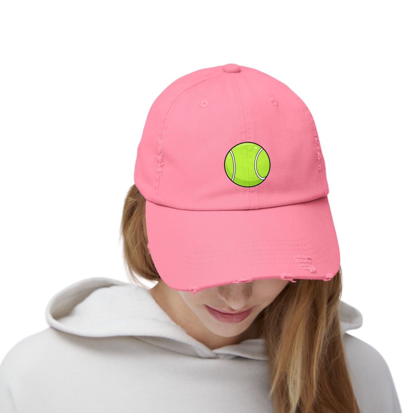 Distressed Tennis Ball Cap — Vintage Sport Dad Hat