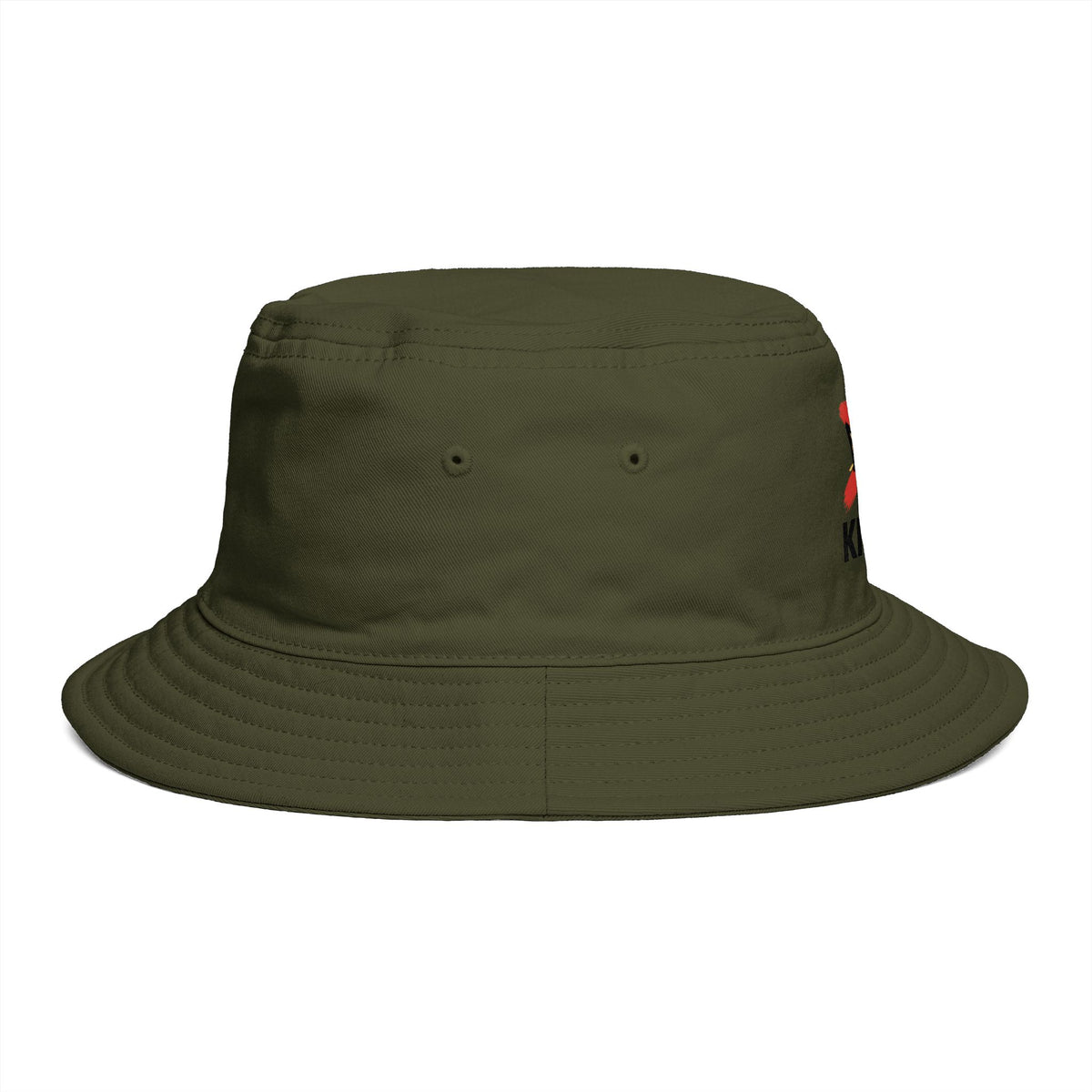 No Kings Bucket Hat — Rebellious Crown Graphic Cotton Bucket Hat