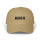 Karen Embroidered Dad Cap — Funny Personalized Name Baseball Hat Hats Printify Khaki One size